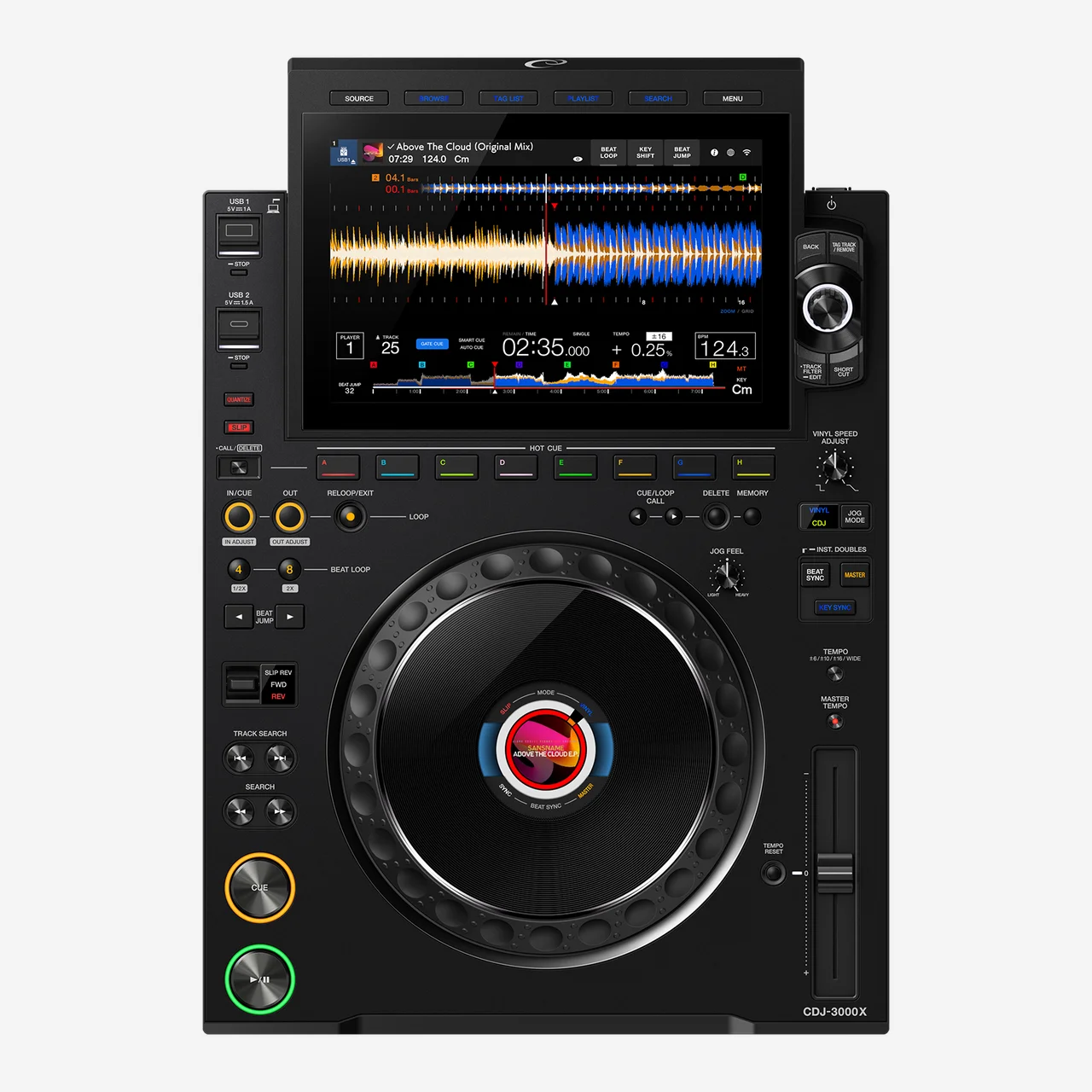 AlphaTheta CDJ-3000X professional DJ multi-player available for rental in Houston at AURA Systems
